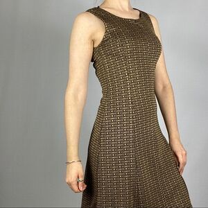 Vertigo Paris Fit and Flair Designer Dress Stretch Knit Fitted Skater Skirt